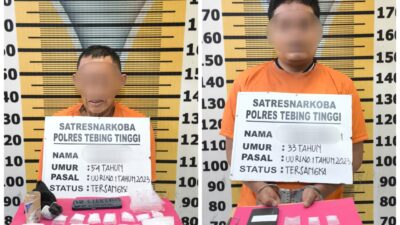 Ungkap Peredaran Sabu, Sat Resnarkoba Polres Tebing Tinggi Tangkap Dua Pelaku dan Sita 257 Gram Sabu