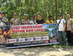 Cegah Karhutla Sejak Dini, Polsek Secanggang Ajak Warga Stop Bakar Sampah