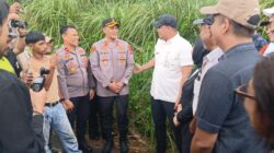 Gubernur Sumut Bersama Kapolres Binjai dan Plt. Bupati Langkat Tinjau Jalan Longsor di Desa Telagah