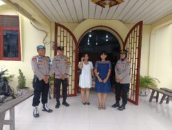 Hadir Menjaga Keamanan Serta Menyapa dengan Kasih, Kapolsek Binjai Dampingi jemaat Ibadah dan Kegiatan Sosial di Gereja