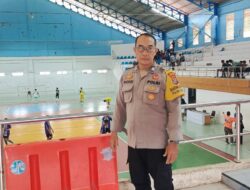 Jaga Keamanan Turnamen Futsal KOPRA CUP I, Polres Tebing Tinggi Turunkan Personel