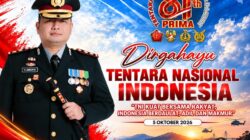 Polres Tebing Tinggi beserta Staf dan Jajaran mengucapkan Dirgahayu Tentara Nasional Indonesia ke-81.