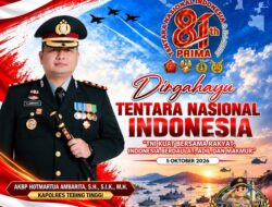 Polres Tebing Tinggi beserta Staf dan Jajaran mengucapkan Dirgahayu Tentara Nasional Indonesia ke-81.