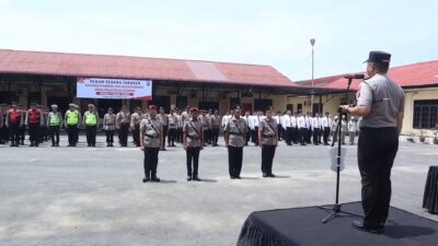 Kapolres Tebing Tinggi Pimpin Pergantian Kasat Resnarkoba, Kasat Samapta dan Kasi Hukum