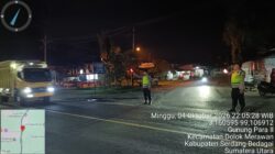 Cegah Gangguan Kamtibmas, Polsek Dolok Merawan Patroli Blue Light