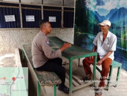 Polsek Dolok Merawan Sampaikan Pesan Kamtibmas kepada Warga Desa Binaan