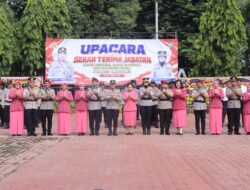 Kapolres Langkat pimpin sertijab Kasat Reskrim, Kasat Narkoba dan Kapolsek