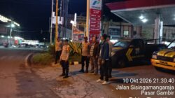 Tekan Kejahatan Jalanan, Polsek Padang Hulu Patroli Bersinggungan dengan Polsek Padang Hilir