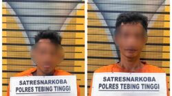 Sat Resnarkoba Polres Tebing Tinggi Gerebek Lokasi Diduga Sarang Narkoba, Dua Pria Diamankan