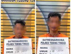 Sat Resnarkoba Polres Tebing Tinggi Gerebek Lokasi Diduga Sarang Narkoba, Dua Pria Diamankan