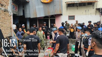 Polda Sumut Grebek Sarang Narkoba di Medan Maimun, 15 Orang Diamankan